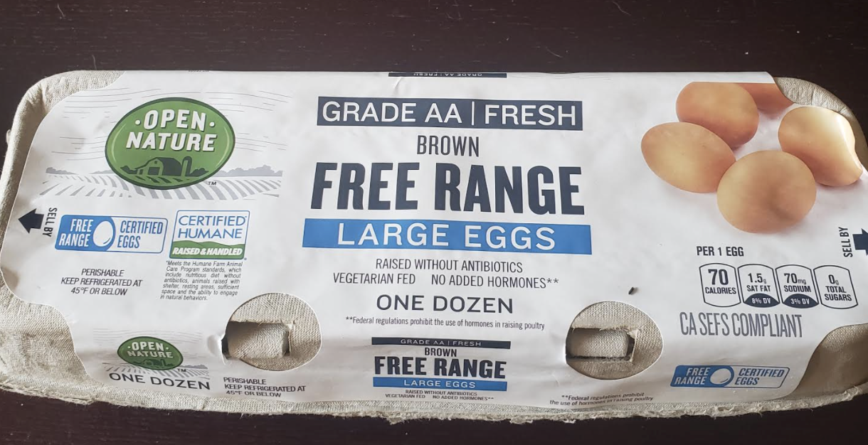 free-range egg carton